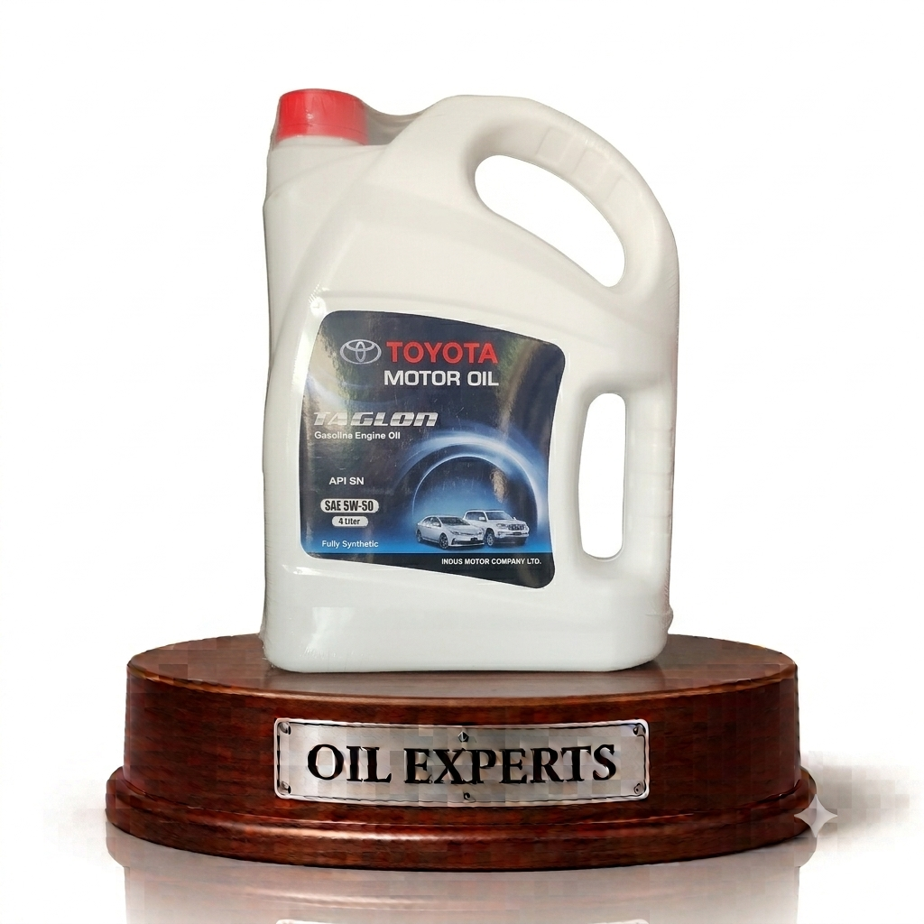 Toyota Taglon 5W-50 Fully Synthetic Engine Oil API SN (4 Liters) – Indus Motor Company Genuine OEM Oil