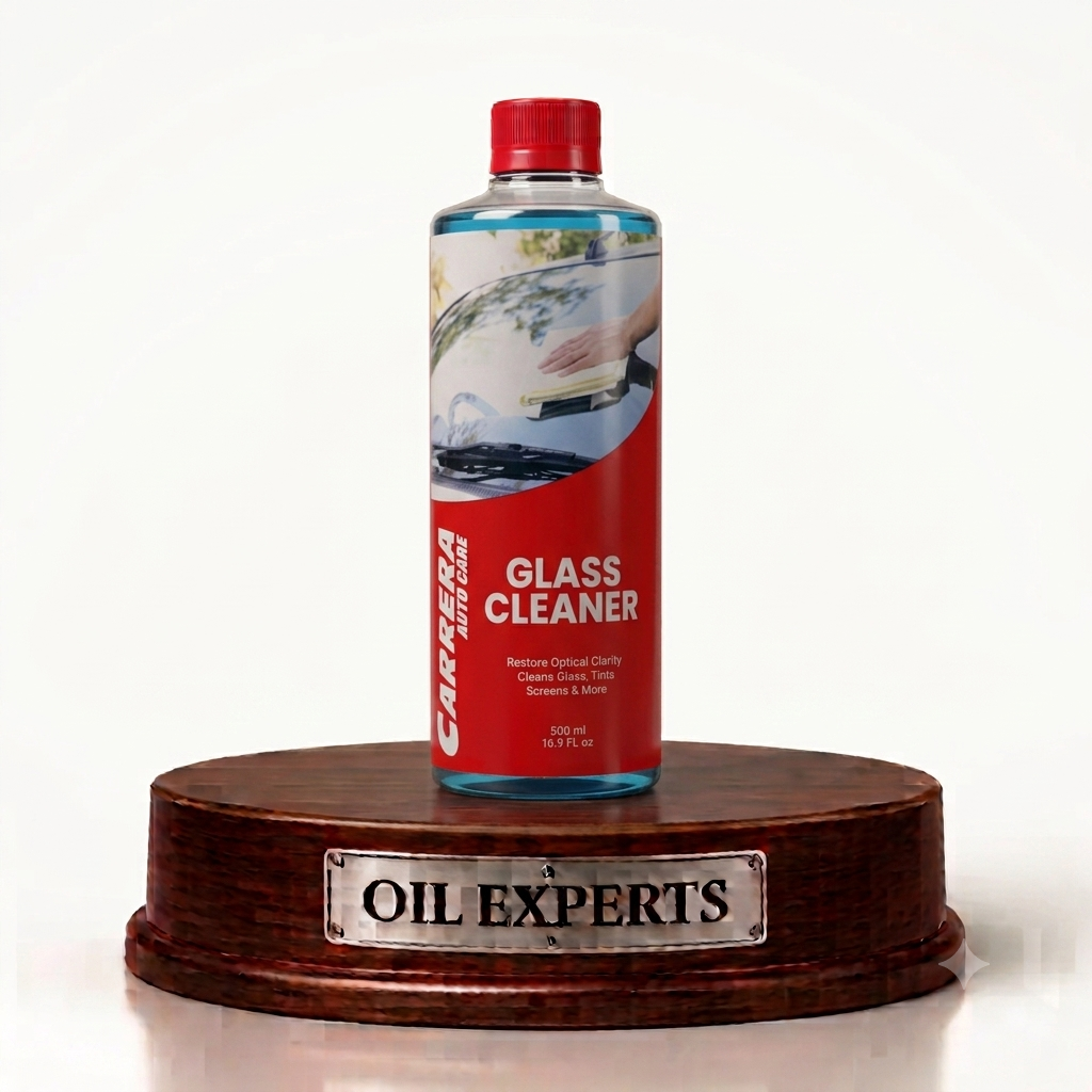 Carrera Auto Care Glass Cleaner Liquid (500 ml / 16.9 Fl oz) – Streak-Free Optical Clarity Cleaner