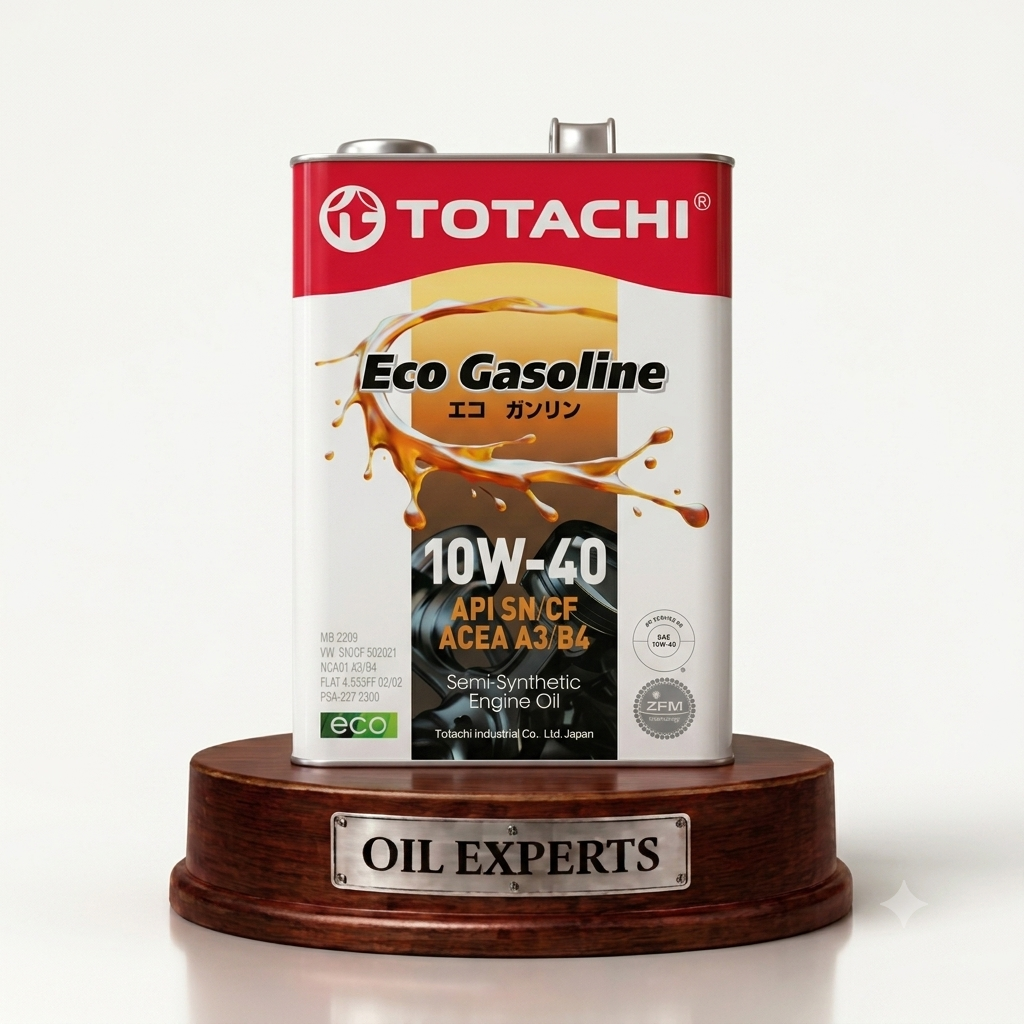 Totachi Eco Gasoline 10W-40 Semi-Synthetic Engine Oil API SN/CF ACEA A3/B4 (4 Liters) – ZFM Anti-Friction Technology