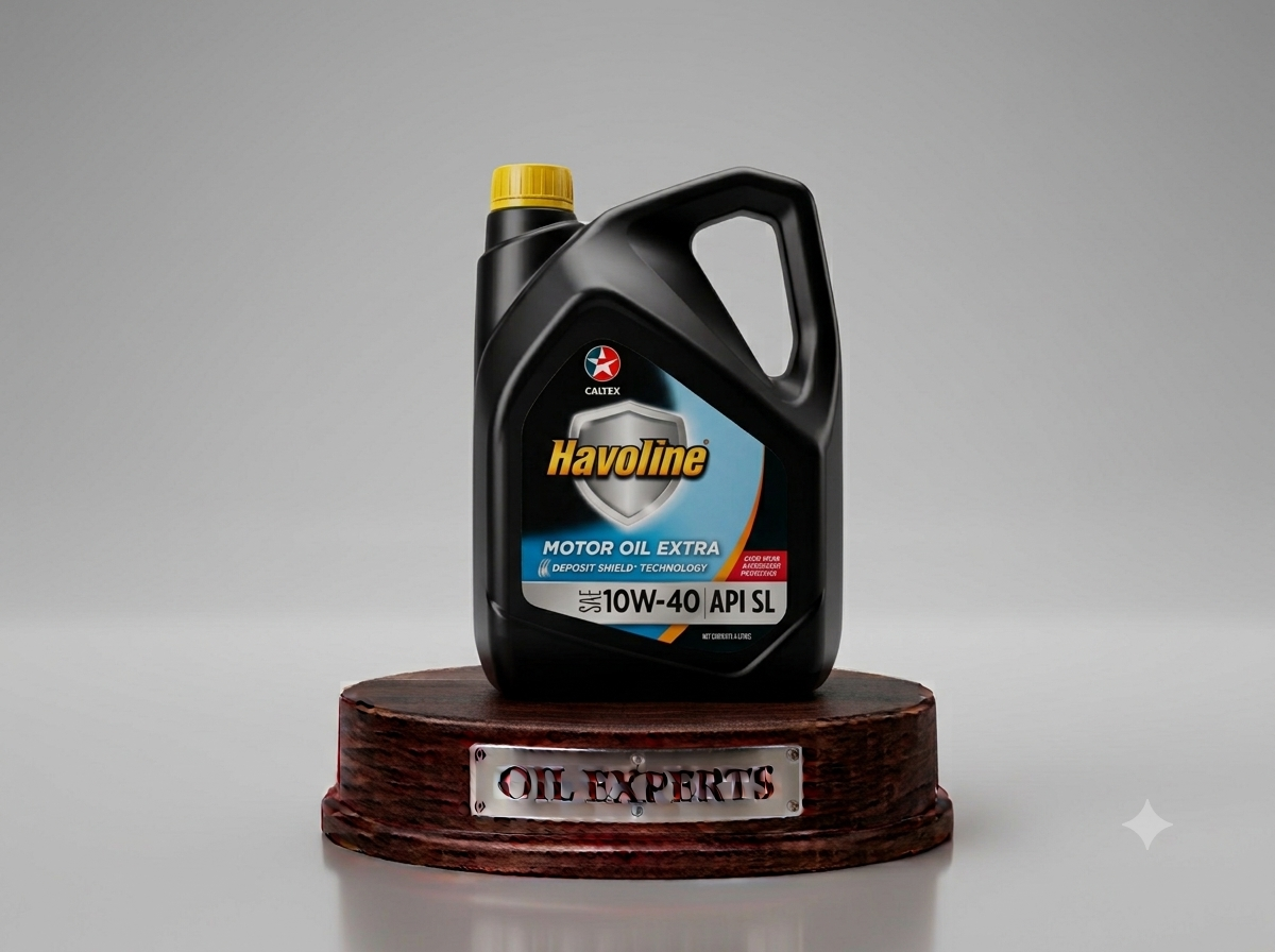 Caltex Havoline Motor Oil Extra SAE 10W-40 API SL (Deposit Shield Technology) 4 Liters – Semi-Synthetic Performance Engine Oil